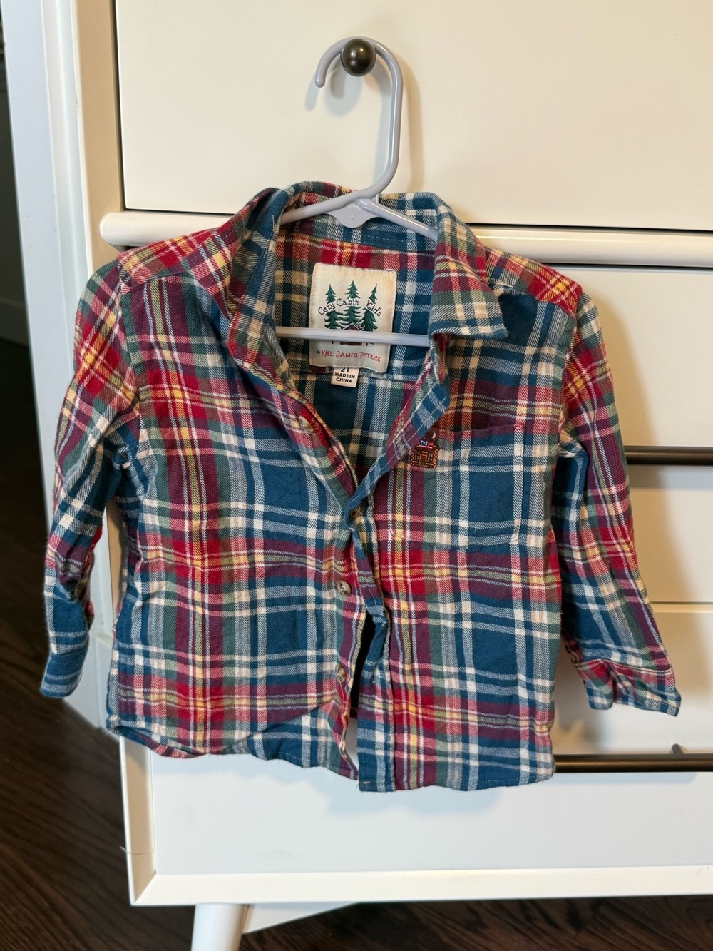 Kiel James Patrick Kids Plaid Button-Down Shirt in Blue, Red & Green